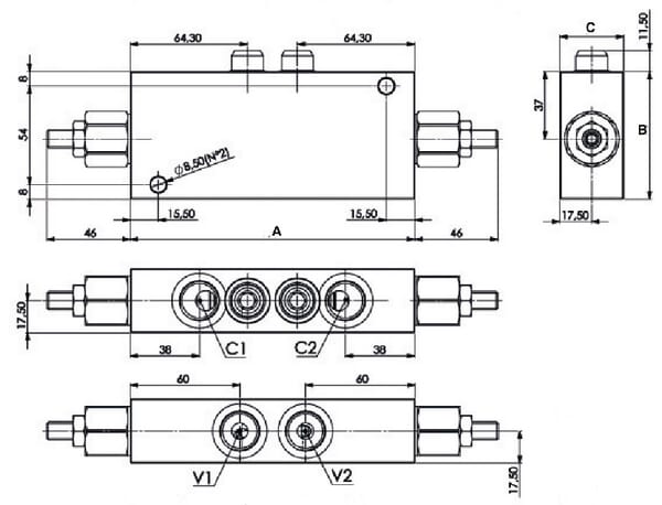 Valves d’équilibrage doubles 1/2" vue 4