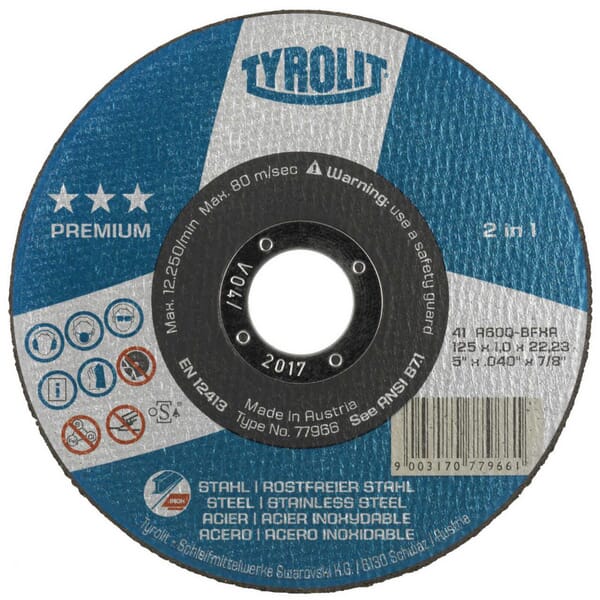 Disque à tronçonner prem.St-SS+tasse 115x2,5 — réf. 872346
