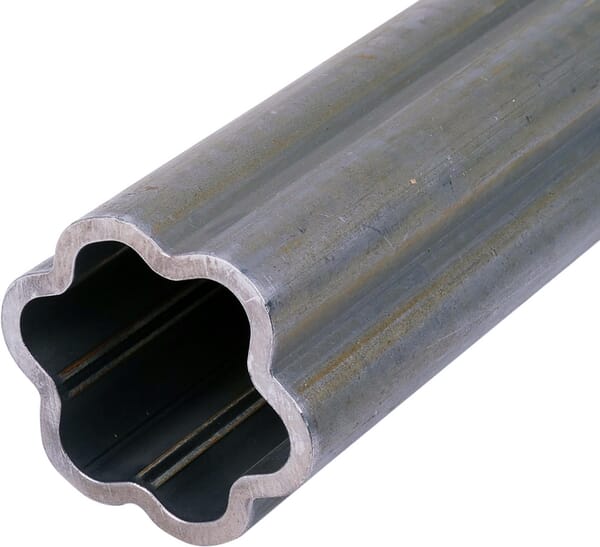 Tube profilé extérieur S6, en étoile, diamètre 71,5 x 57,5 x 5 mm, longueur : 800 mm · réf. 754615800