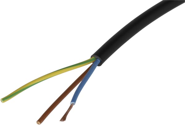 Câble 3x0,75mm² noir, PVC, par m, Helukabel · réf. H05VVF3X075BK