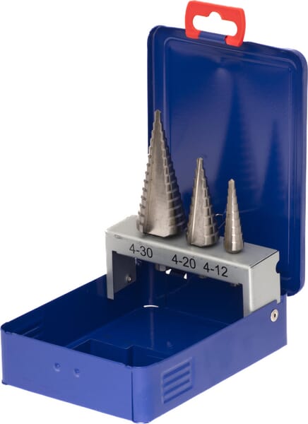 Sada stupňovitých vrtáků HSS