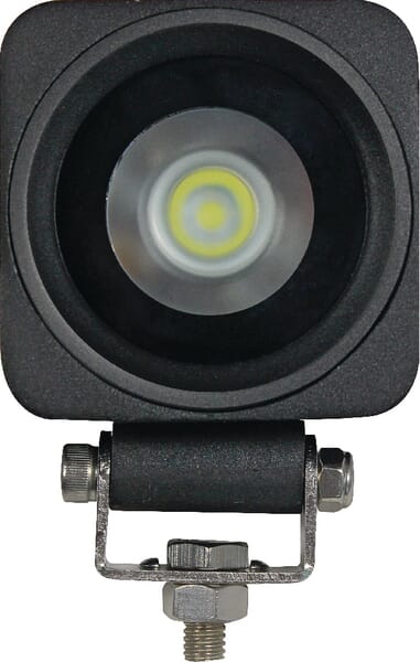 Phare de travail LED carré 10W 900lm, 10/30V, 66x65mm longue portée, 1 LED, gopart — réf. LA15019