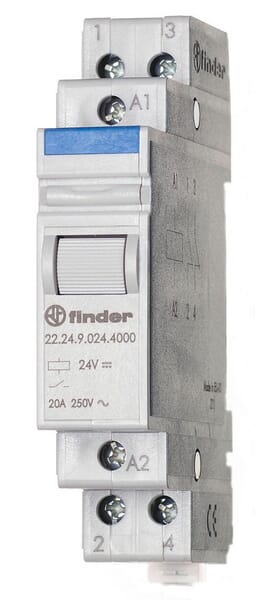 Mod.rel.17,4mm.2NC 20A/230V AC/AgSnO2 · réf. 222482304000