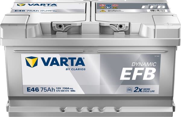 Batterie 12 V 75 Ah 730 A E46 VARTA Dynamic EFB — réf. 575500073