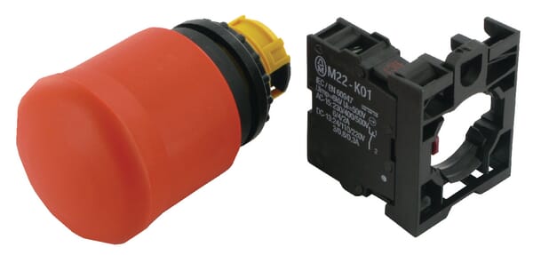 Bouton arrêt urgence 1O · réf. M22PVK01