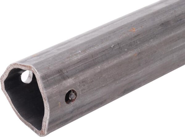 Tube profilé extérieur T60, triangulaire, diamètre 54,0 x 46 x 4 mm, longueur : 850 mm · réf. 152160212