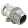 Quick coupling male coupler with male thread Aluminium