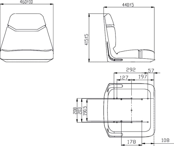 Siège PVC vue 2