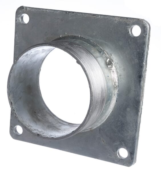 Čtyřhranná příruba 4" + závit L=75 mm