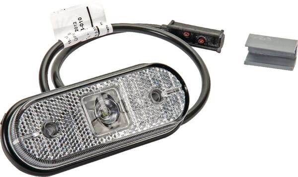 Feu de gabarit LED, ovale, 24V, blanc, à boulonner, 119x Aspöck — réf. 317704017