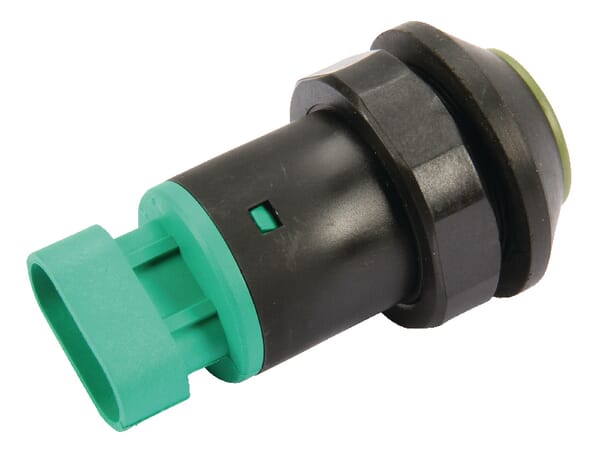 Interrupteur poussoir, abaissement du relevage, rond, vert vue 2
