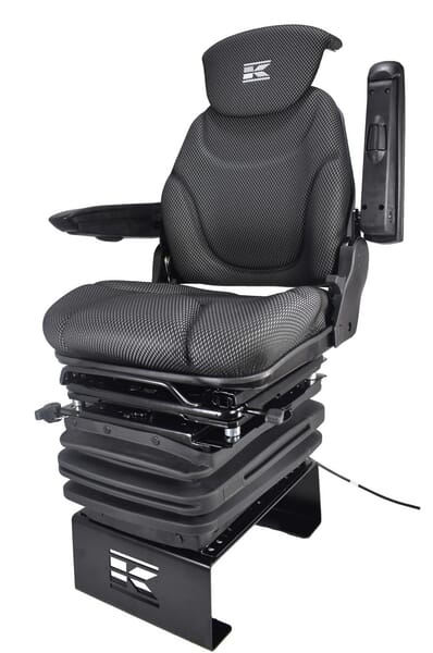 Siège K-Lux, à suspension pneumatique, 490 mm, 12 V, noir — réf. SKL8202510BB