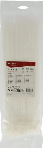Collier de serrage 4,8 x 300 mm, blanc, 100 pièces — réf. TR0148300WHI