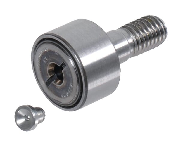 Korunková vodicí kladka s excentrickým čepem a konvexním vnějším pouzdrem