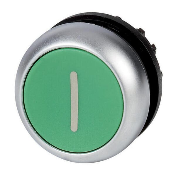 Bouton-poussoir vert "1" à rappel vue 2