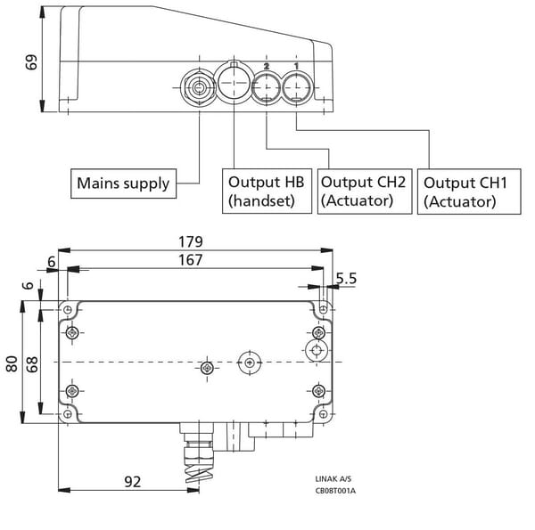 Unité de commande CB8-T vue 3
