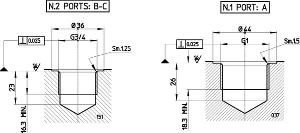Bloc de retour 2x3/4" 1x1" vue 4