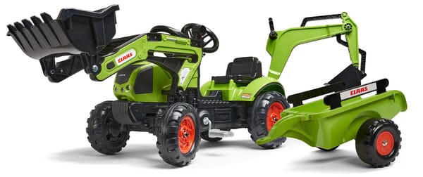 Tractopelle Claas avec excavatrice et remorque — réf. F2040N