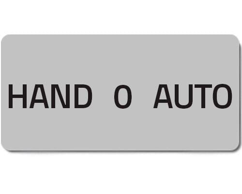 Autocollant "HAND 0 AUTO" — réf. 02097T