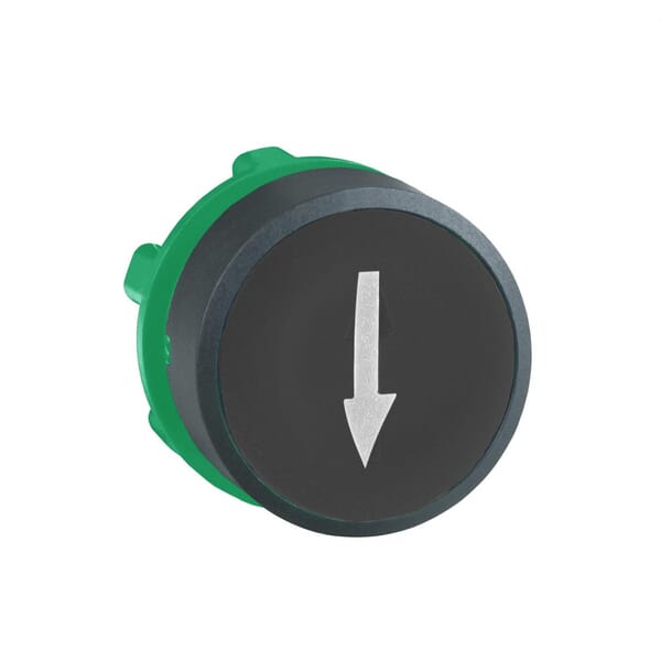 Bouton poussoir noir, flèche vue 2