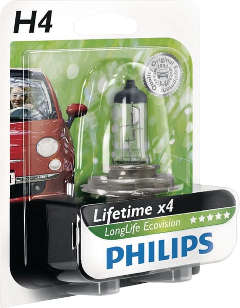 Ampoule Halogène tube H4 12V 55W P43t-38 blanc Philips · réf. GL12342LLECOB1