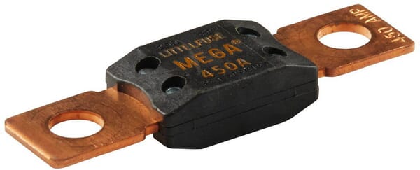 Fusible méga 450A longueur 68,6mm jaune Hella · réf. 8JS742902101