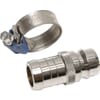 Nito coupling system male with hose tail - chrome-plated brass