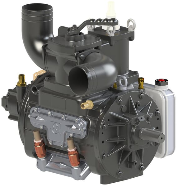 Poulie de pompe à vide 15270 l/min avec lubrification automatique et ballast Battioni Pagani — réf. KPSB550PRA100