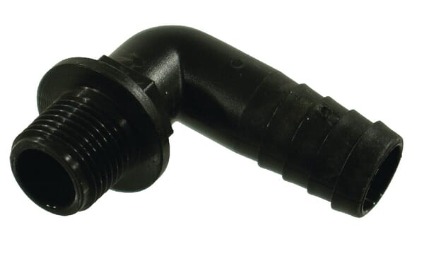 Hadicová přípojka 90°- 16mm 3/8"AG