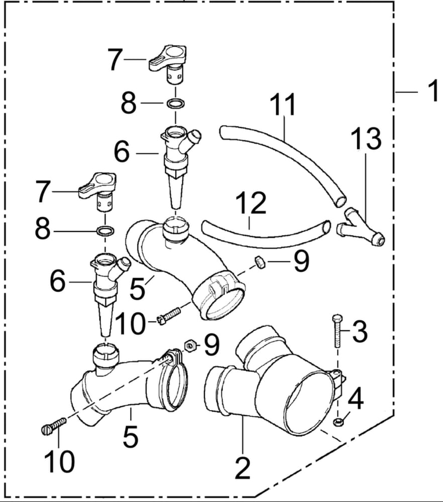 Příslušenství dvojitá postřikovací trubka
