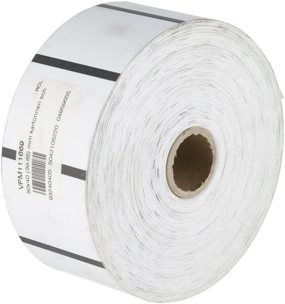 Etiquette de tablette en carton 50x40 (39,68) mm pour ZEBRA ZD421T — réf. VPM111669