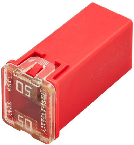 Fusible pal 50A longueur 23,1mm rouge Hella · réf. 8JS740026431