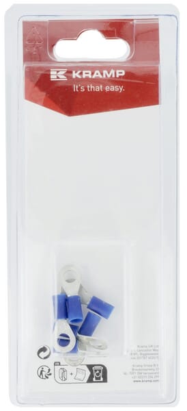Cosse à anneau bleue Ø5mm - 1,5-2,5mm² (6) — réf. KRLA9035P06B