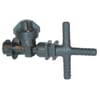 Teejet nozzle holders with 1 connection, anti-drip valve and 3 hosetails