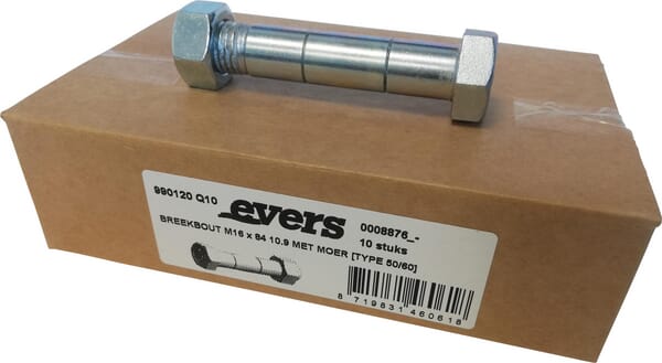 Boulon de cisaillement avec écrou (10x) M16x84 10.9 TYPE 50/60 · réf. 990120Q10