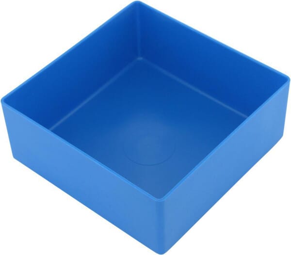 Bac bleu 108x108x45mm polypropylene, Hünersdorff · réf. WE6223