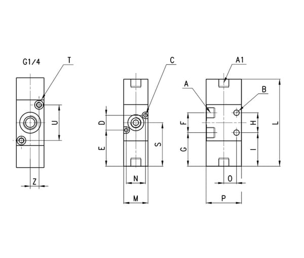 Distributeur 3/2, bistable vue 2