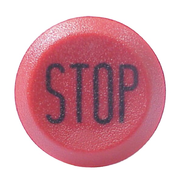 Interrupteur poussoir, Stop, rond, rouge vue 2