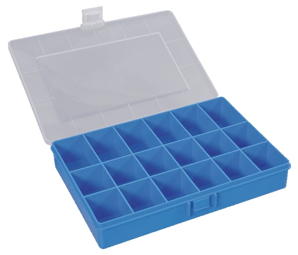 Boîte d'assortiment 18 compartiments Hünersdorff · réf. WE6083