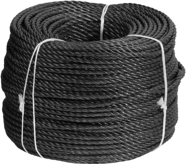 Câble de gréement PP, Ø 8 mm, 3 brins, noire, 220 m. - rouler · réf. PL11283