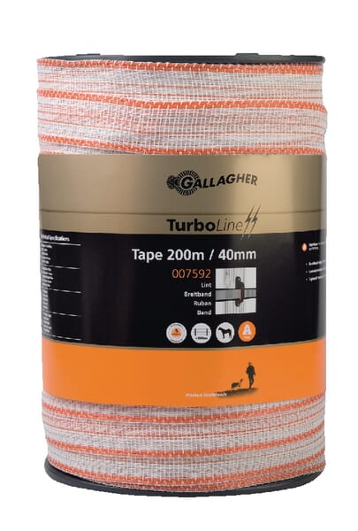 TurboLine large bande 40 mm 200 m blanc — réf. 007592GAL