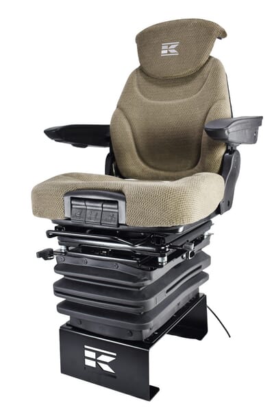 Siège K-Lux, suspension pneumatique, 520 mm, 12 V, beige — réf. SKL8201520BE