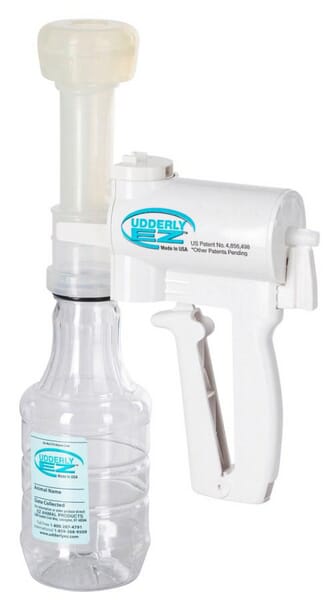 Milk pump set for sheep