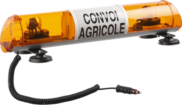 Rampe lumineuse halogène "CONVOI AGRICOLE" 755mm magnétique — réf. LA755P21W