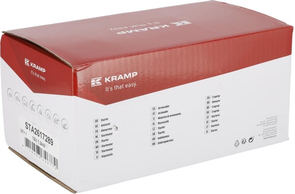 Démarreur 12V 1,2kW, 9 dents, CW vue 5