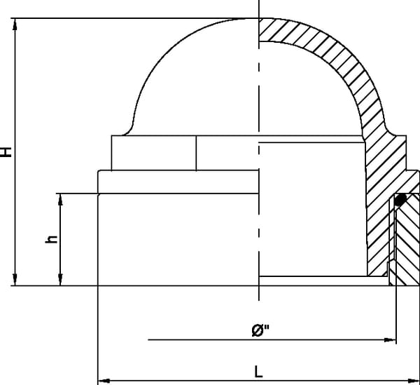 Voyant de niveau 2" sans le joint O-ring vue 3
