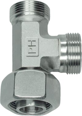 Raccord en T réglable 8L SS · réf. ELS8LSS
