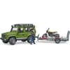 U02589 Land Rover with trailer and Ducati