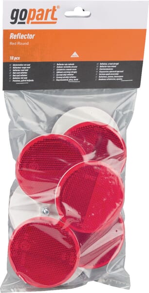Catadioptre rond rouge Ø75mm tige filetée — réf. LA75021