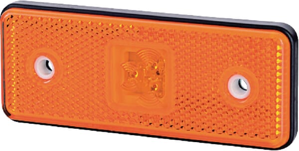 Feu de gabarit LED, 0.4/0.7W, rectangulaire, 12/24V, orange, 112x45x11mm, 3 LED's, gopart — réf. LA35053